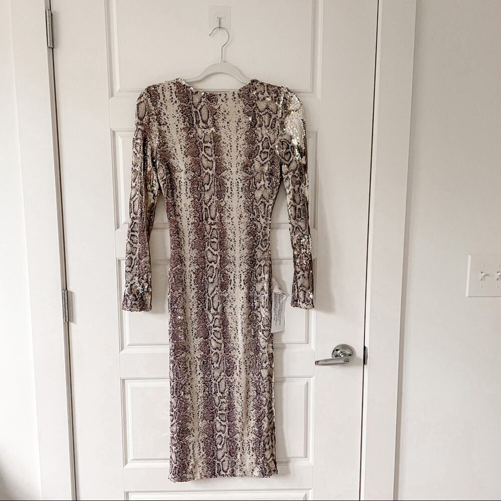 NWT Dress the Population Python Sequin Emery Shea… - image 5